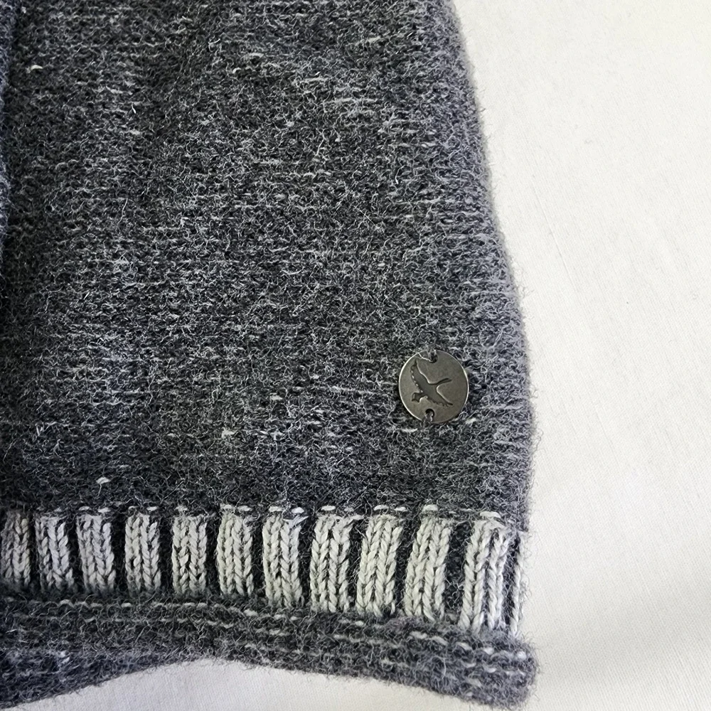 Eddie Bauer Womens Nordic‎ Fair Isle Sweater Gray Lagenlook Gorpcore Indie Small